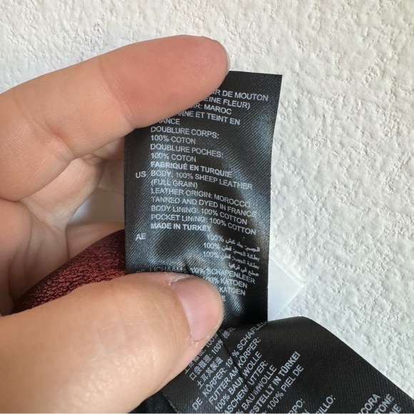 Sandro Red Metallic Sheep Leather Mini Skirt Size: 3 - Picture 14 of 14